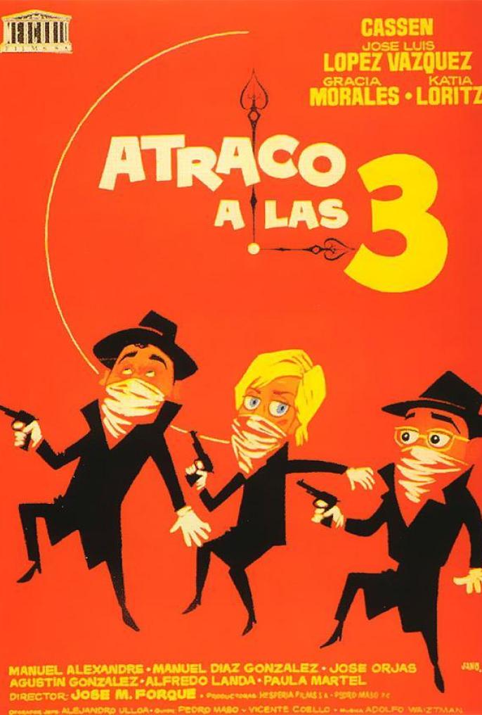 Cartel de la película "Atraco a las tres"