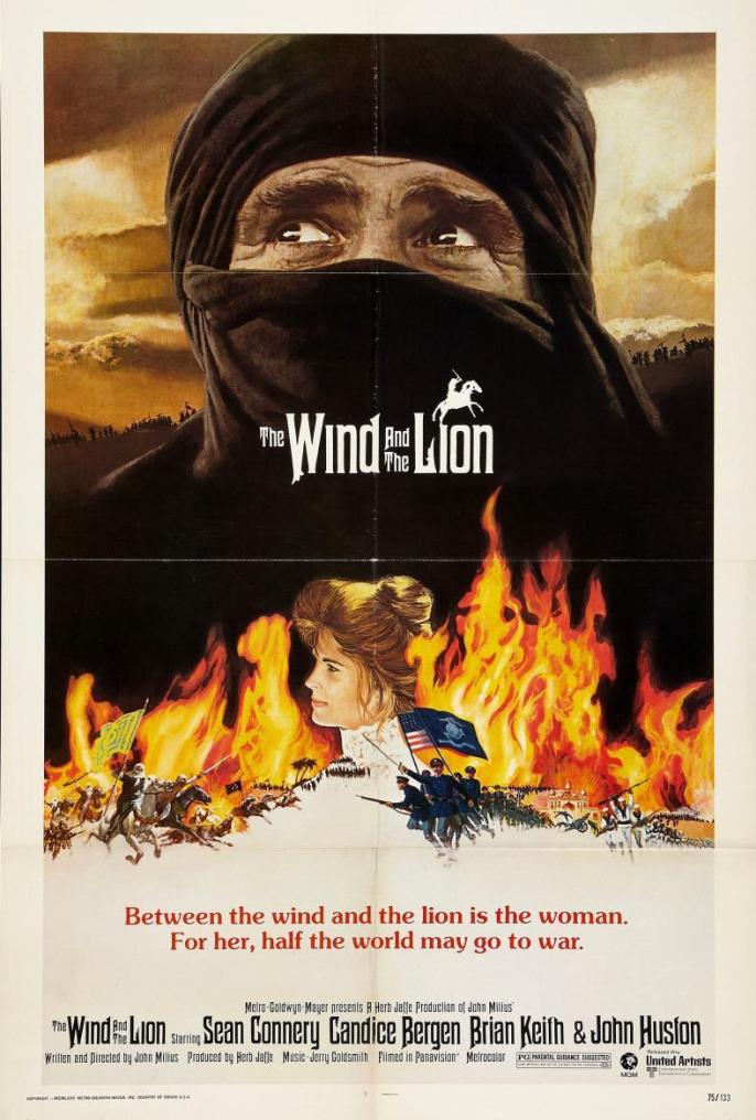 Cartel de la película "El viento y el león"